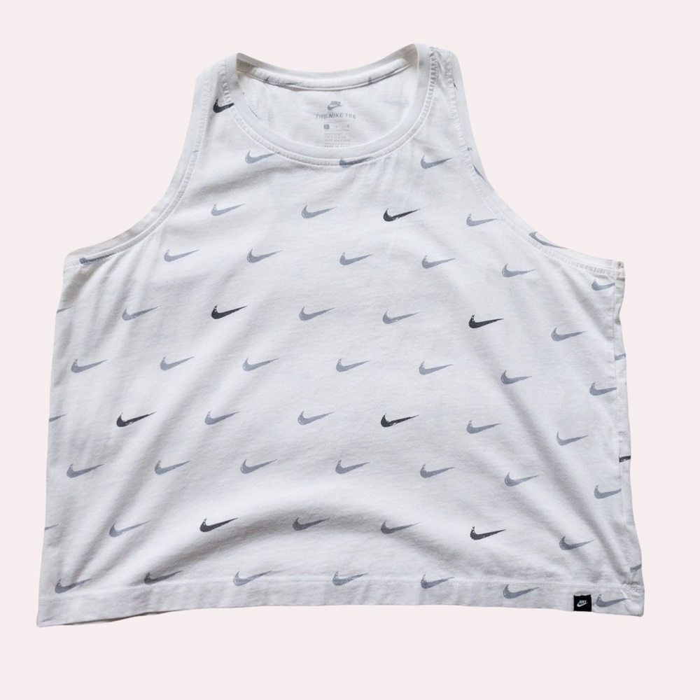 Nike Athletic Cut All Over Swoosh Cropped Tank